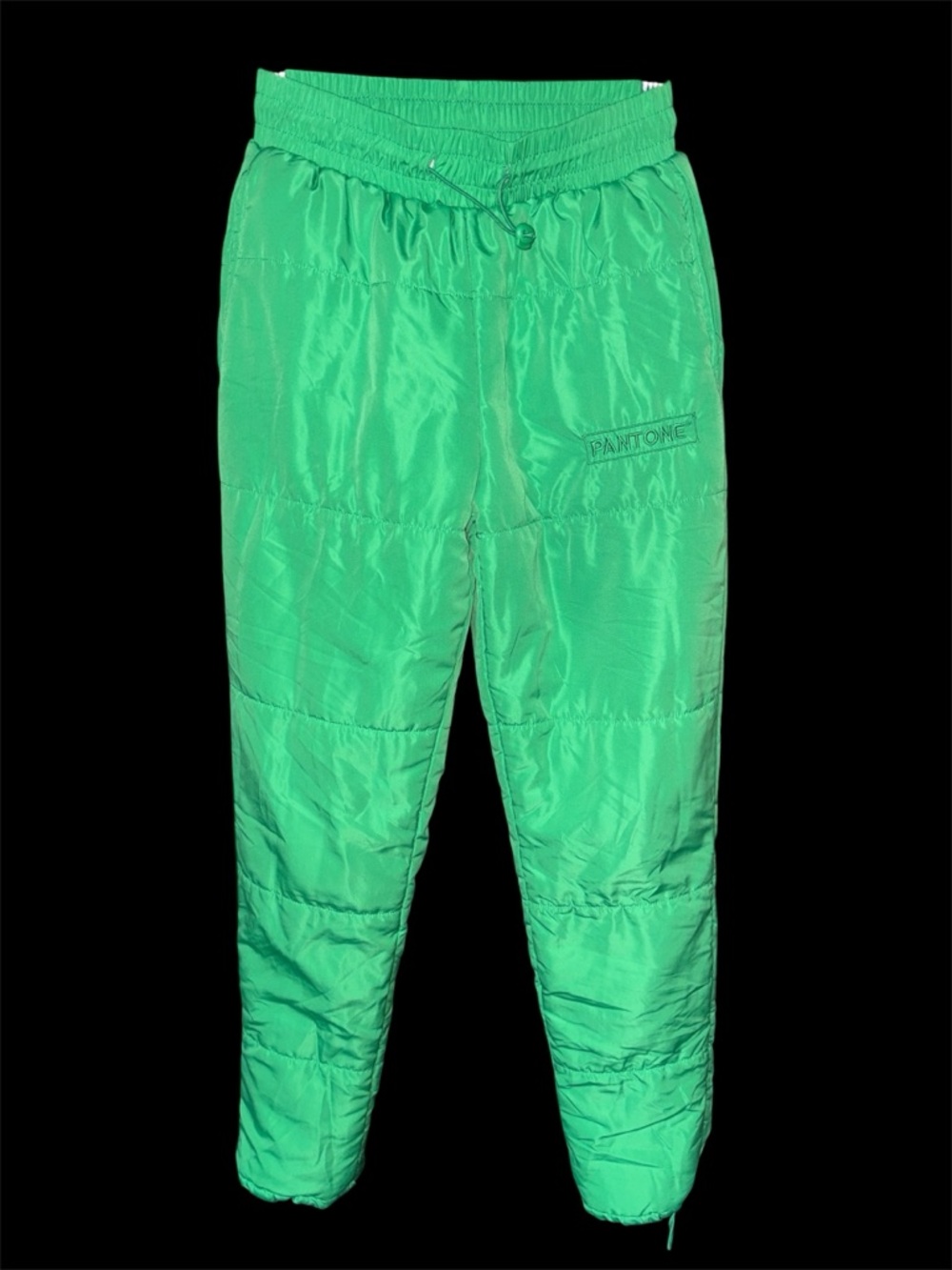 Pantone Green Quilted Shell Pants XS
